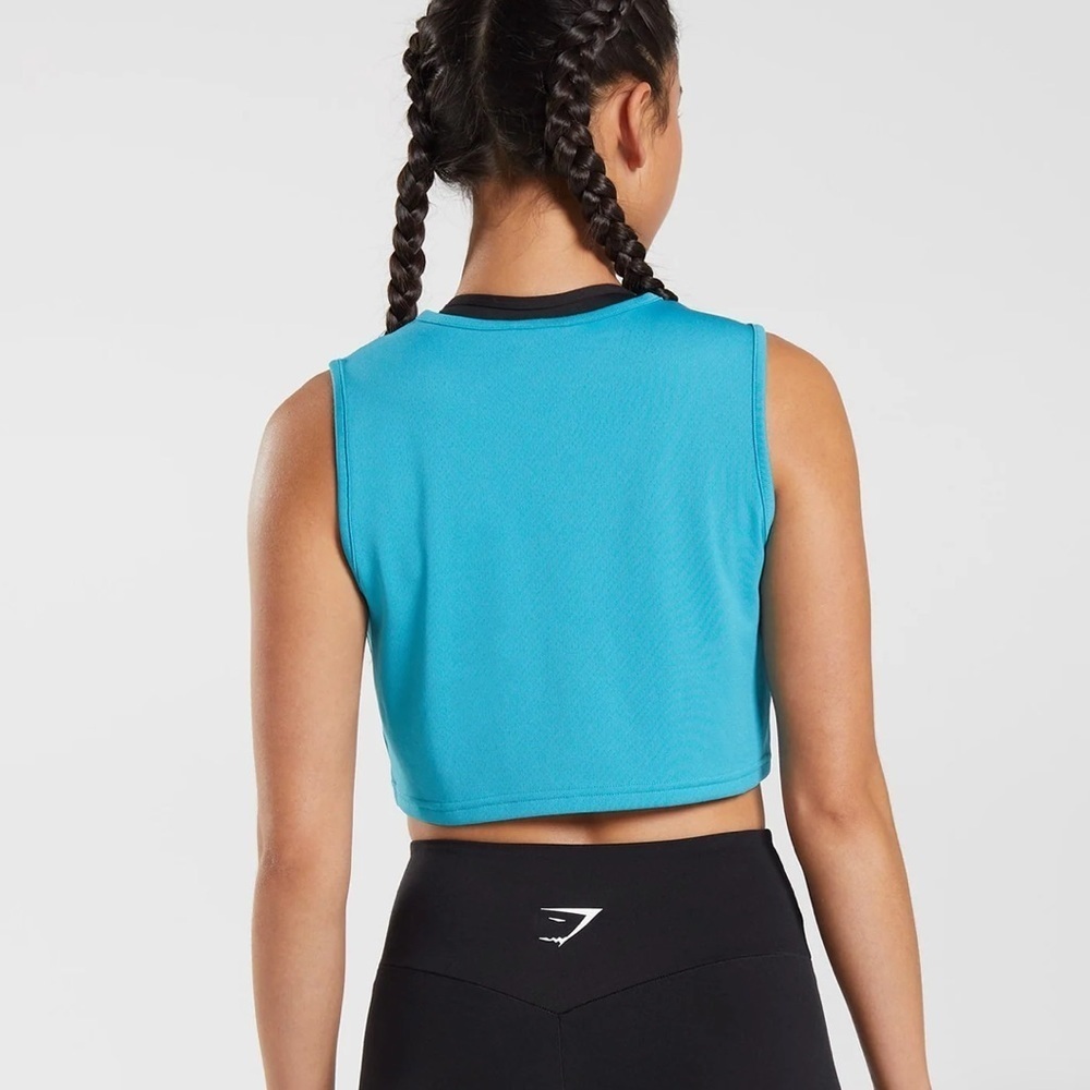 Gymshark TRAINING CROP TANK top comet blue size Small - Picture 2 of 12